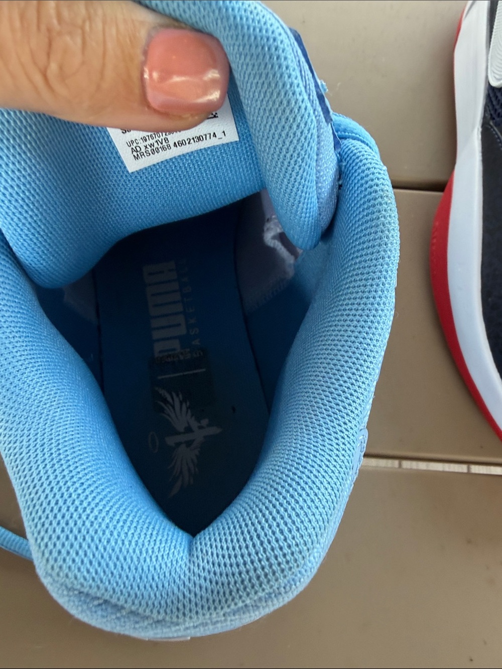 Puma MB.04 LaFrancé Lamelo Ball Light Blue and White Men's Graphic Sneakers - Picture 5 of 6